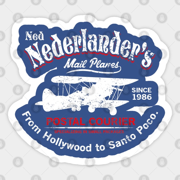 Ned Nederlander's Postal Courier Sticker by FiendishlyCruelArt